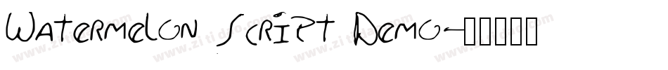 Watermelon Script Demo字体转换